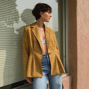 Who What Wear yellow blazer